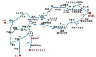 川西自驾游最佳线路图