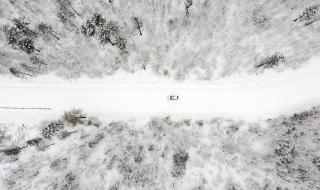 黑龙江漠河下雪了